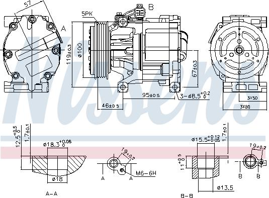 Nissens 89405 - Компресор кондицiонера autocars.com.ua