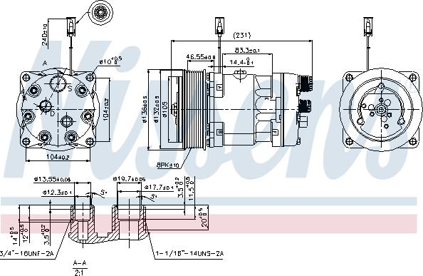 Nissens 89410 - Компресор, кондиціонер autocars.com.ua