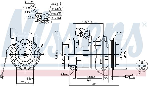 Nissens 89414 - Компресор, кондиціонер autocars.com.ua