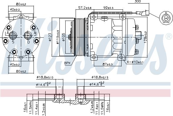 Nissens 89416 - Компресор, кондиціонер autocars.com.ua