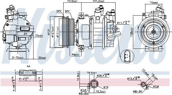 Nissens 89421 - Компресор, кондиціонер autocars.com.ua