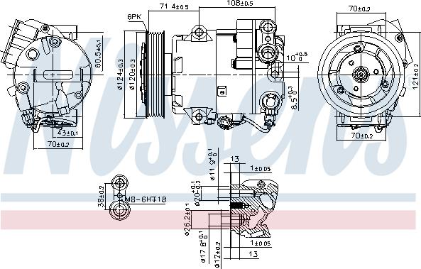 Nissens 89425 - Компресор, кондиціонер autocars.com.ua