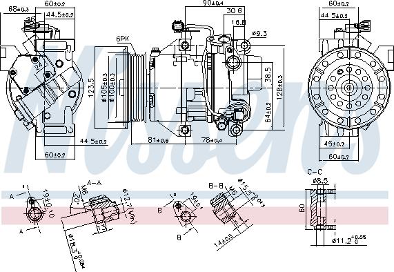 Nissens 89443 - Компресор, кондиціонер autocars.com.ua