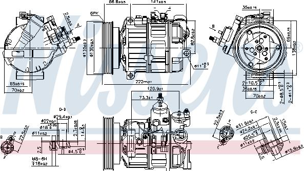 Nissens 89463 - Компресор, кондиціонер autocars.com.ua