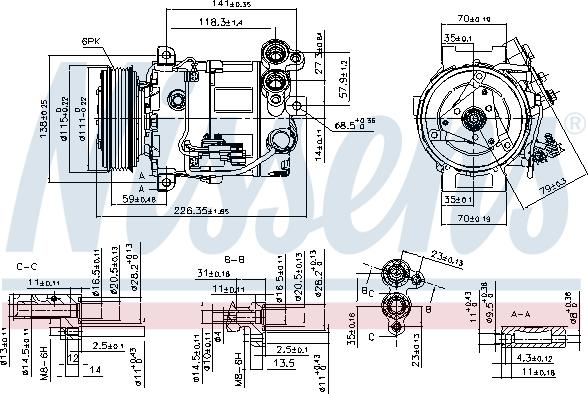 Nissens 89465 - Компрессор кондиционера avtokuzovplus.com.ua