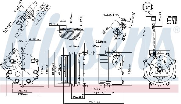 Nissens 89468 - Компресор, кондиціонер autocars.com.ua