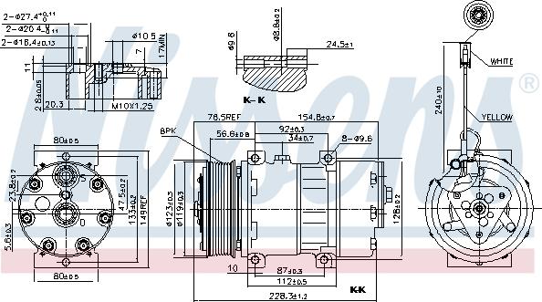 Nissens 89473 - Компрессор кондиционера avtokuzovplus.com.ua