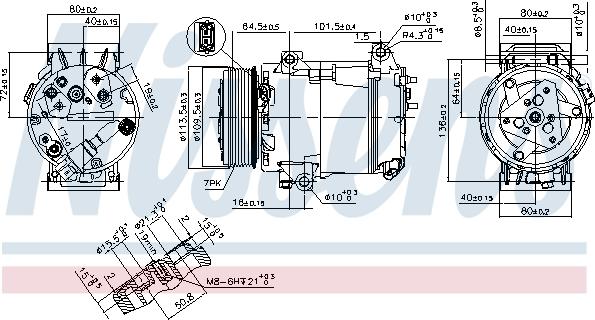 Nissens 89481 - Компресор, кондиціонер autocars.com.ua