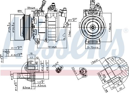 Nissens 89488 - Компрессор кондиционера avtokuzovplus.com.ua