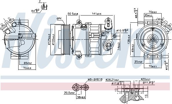 Nissens 89497 - Компрессор кондиционера avtokuzovplus.com.ua