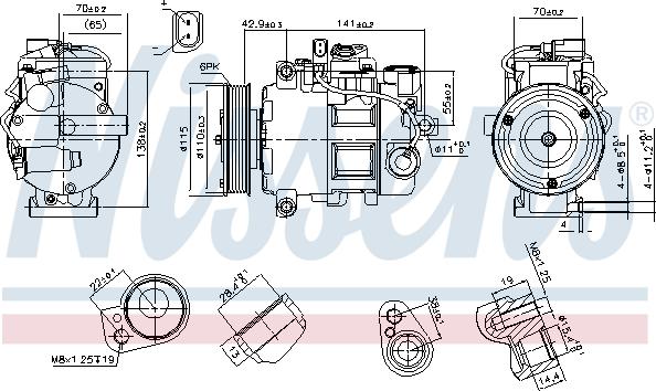 Nissens 89513 - Компресор, кондиціонер autocars.com.ua