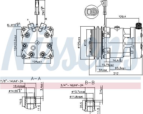 Nissens 89518 - Компресор, кондиціонер autocars.com.ua