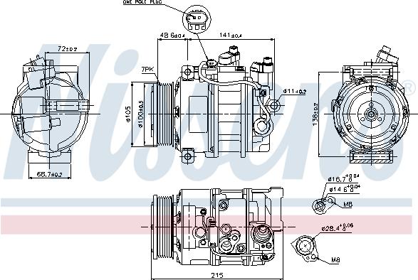 Nissens 89520 - Компрессор кондиционера avtokuzovplus.com.ua