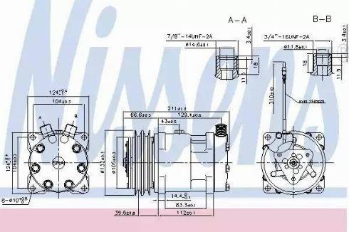 Nissens 89523 - Компресор, кондиціонер autocars.com.ua