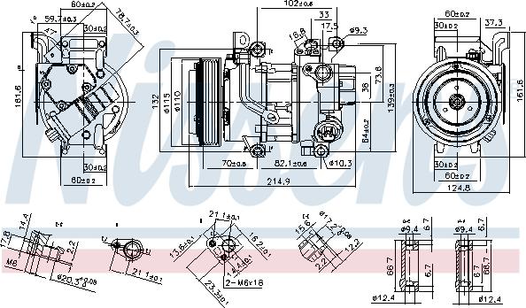 Nissens 89528 - Компресор, кондиціонер autocars.com.ua