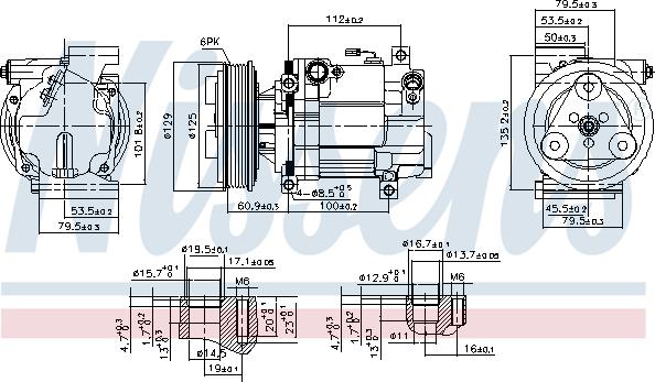 Nissens 89549 - Компресор, кондиціонер autocars.com.ua