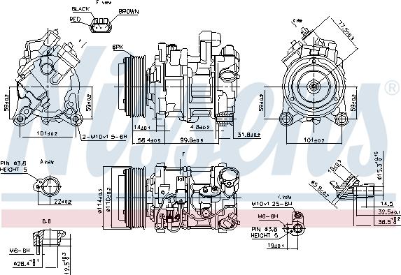 Nissens 89585 - Компрессор кондиционера autodnr.net