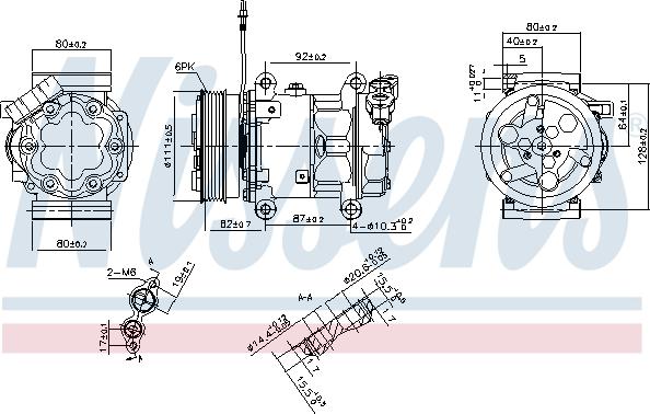 Nissens 89589 - Компресор, кондиціонер autocars.com.ua