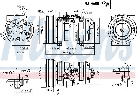 NISSENS 89609 - Компрессор кондиционера avtokuzovplus.com.ua