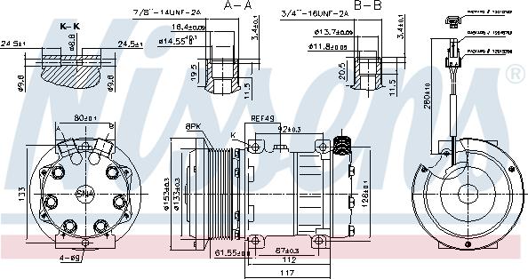 Nissens 89640 - Компресор, кондиціонер autocars.com.ua