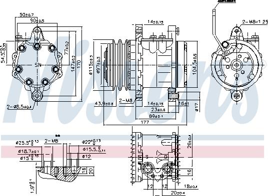 Nissens 89691 - Компресор, кондиціонер autocars.com.ua