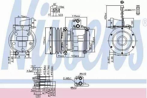 Nissens 89747 - Компресор, кондиціонер autocars.com.ua