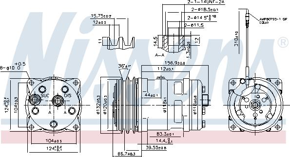 Nissens 89779 - Компресор, кондиціонер autocars.com.ua