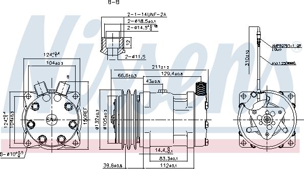 Nissens 89849 - Компрессор кондиционера avtokuzovplus.com.ua