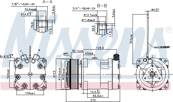 Nissens 899917 - Компресор, кондиціонер autocars.com.ua