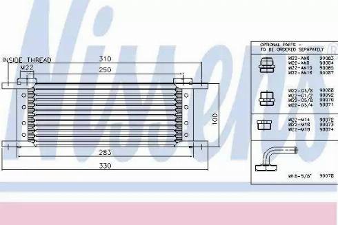 Nissens 90047 - Масляный радиатор, двигательное масло avtokuzovplus.com.ua