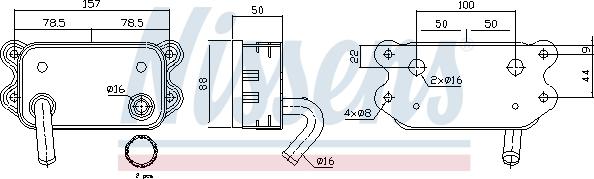 Nissens 90580 - Масляный радиатор, двигательное масло avtokuzovplus.com.ua