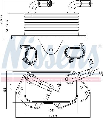 Nissens 90662 - Масляный радиатор, двигательное масло avtokuzovplus.com.ua