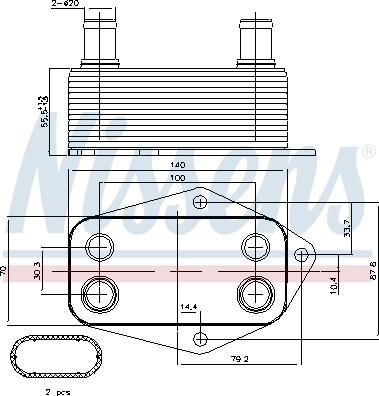 Nissens 90675 - Масляный радиатор, двигательное масло avtokuzovplus.com.ua