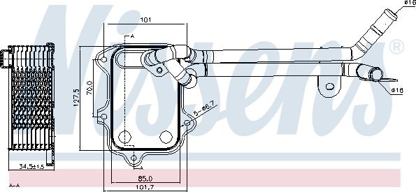 Nissens 90679 - Радіатор масляний VAG вир-во Nissens autocars.com.ua