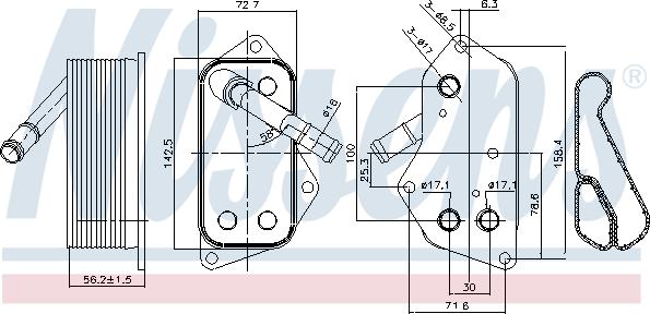 Nissens 90689 - Масляный радиатор, двигательное масло avtokuzovplus.com.ua