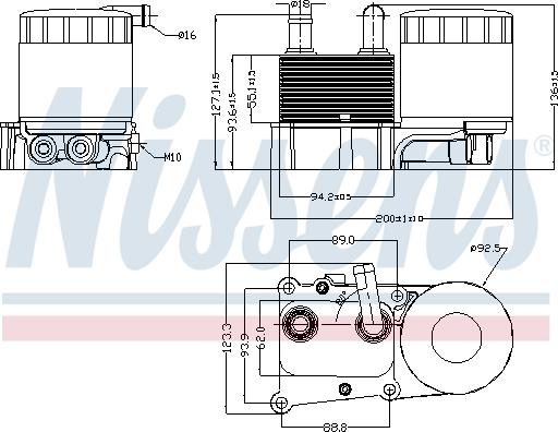 Nissens 90706 - Масляний радіатор, рухове масло autocars.com.ua