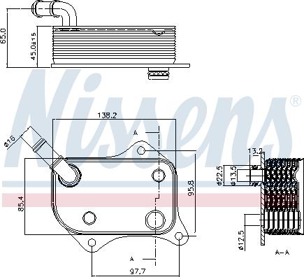 Nissens 90711 - Масляный радиатор, двигательное масло autodnr.net
