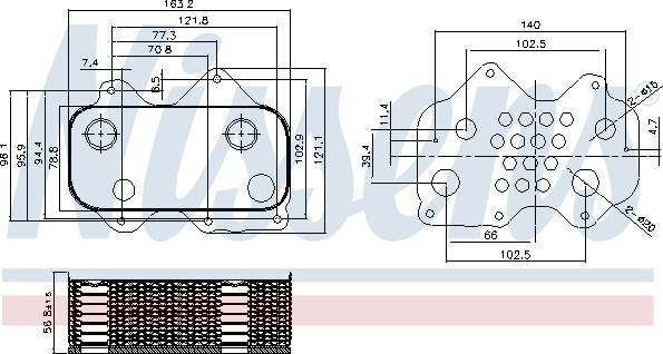 Nissens 90712 - Масляный радиатор, двигательное масло avtokuzovplus.com.ua