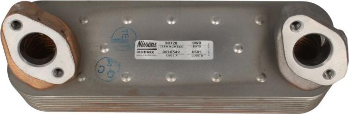 NISSENS 90728 - Масляний радіатор, рухове масло autocars.com.ua