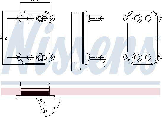 Nissens 90735 - Радіатор оливний autocars.com.ua