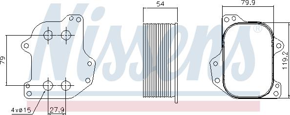 Nissens 90745 - Масляный радиатор, двигательное масло avtokuzovplus.com.ua