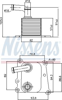 Nissens 90776 - Масляный радиатор, двигательное масло avtokuzovplus.com.ua