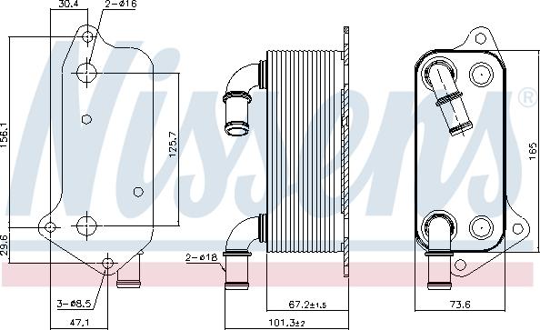 Nissens 90791 - Масляний радіатор autocars.com.ua