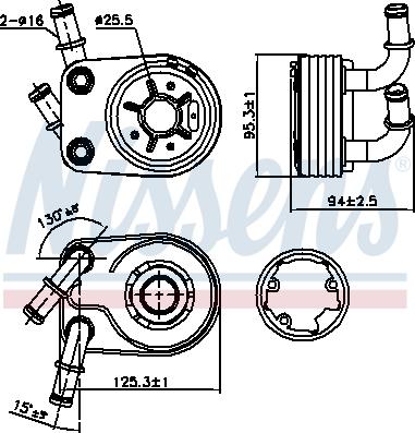 Nissens 90794 - Масляний радіатор, рухове масло autocars.com.ua