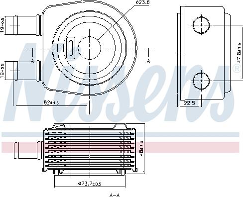 NISSENS 90798 - Масляний радіатор, рухове масло autocars.com.ua