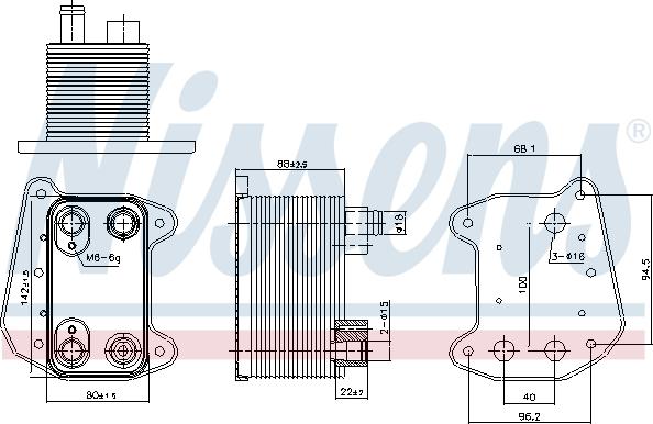 Nissens 90832 - Масляный радиатор, двигательное масло avtokuzovplus.com.ua