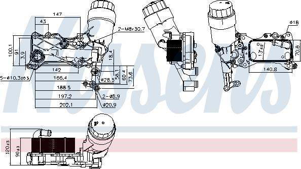 Nissens 90836 - Масляний радіатор, рухове масло autocars.com.ua