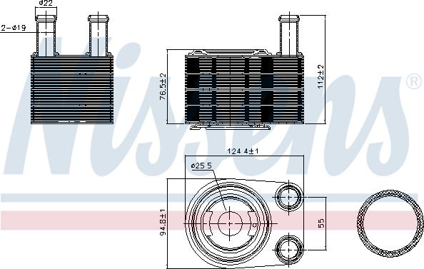 Nissens 90845 - Масляный радиатор, двигательное масло avtokuzovplus.com.ua