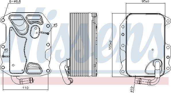 Nissens 90852 - Масляний радіатор, рухове масло autocars.com.ua