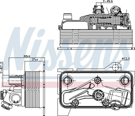 Nissens 90870 - Масляний радіатор, автоматична коробка передач autocars.com.ua